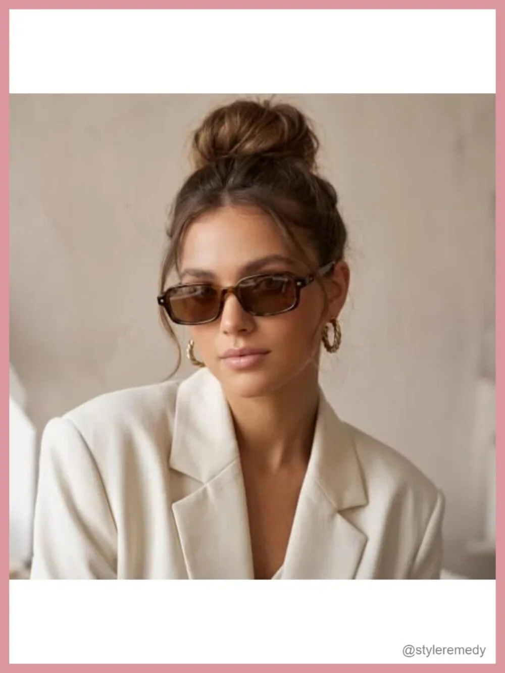 Polarized Rectangle Retro Sunglasses for Women UV Protection Y2K Trendy Slim